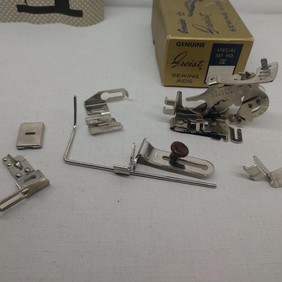 greist Office Genuine Greist Sewing Machine Aids Attachments Box
